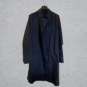 Burberry F/W 2014/2015 lightweight silk navy trench coat